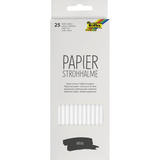 Folia White Paper Straw-200 mm