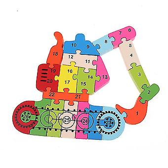 Wooden Puzzle toy with Alphabets and Numbers (26 Pieces)