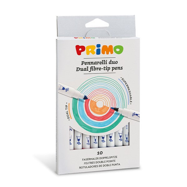 Primo Dual fibre-tip pens 10 dual tip