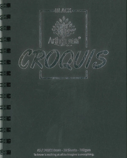 Croquis Black paper sketchbook A4/A5