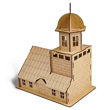 Wooden Model Maiden's Tower House Sudor Puzzle