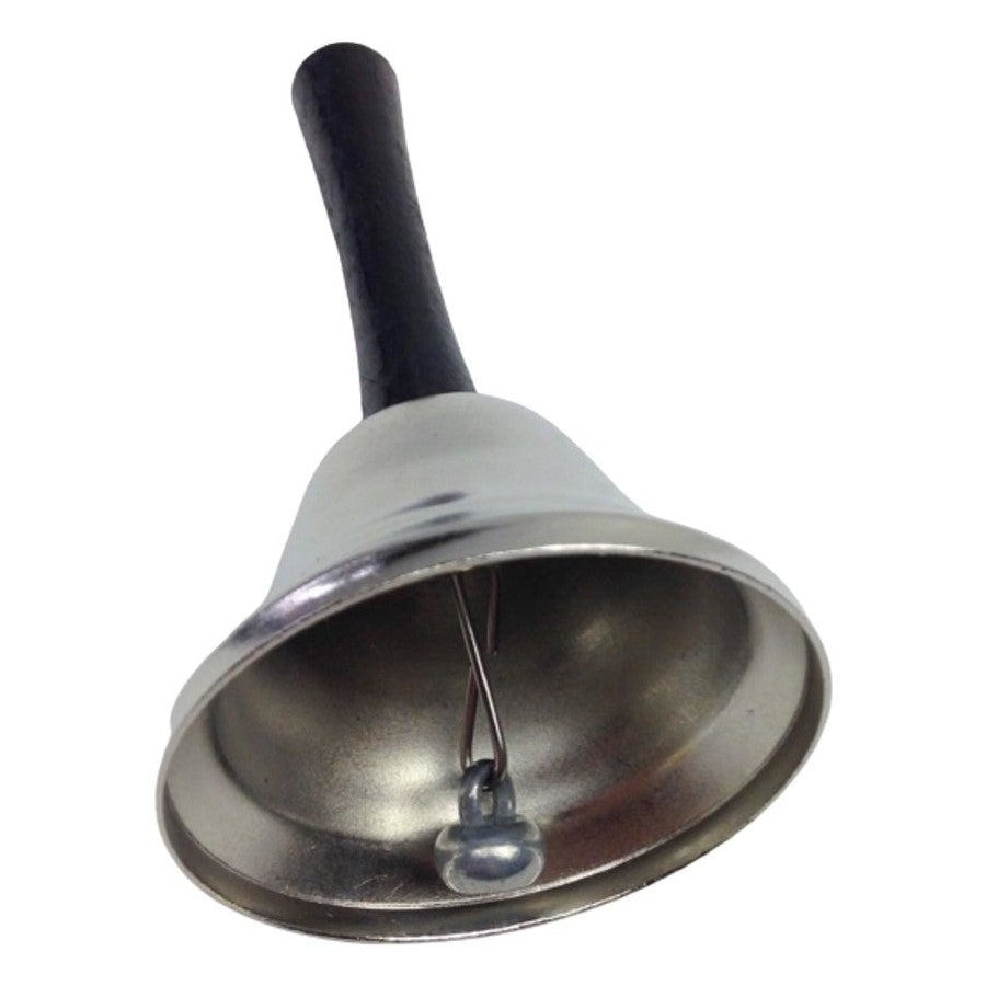 Hand Held Silver Ringing Bell Office School