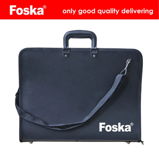 Foska Professional School PP Expandable Art Portfolio Folder Carrying Case with Handle