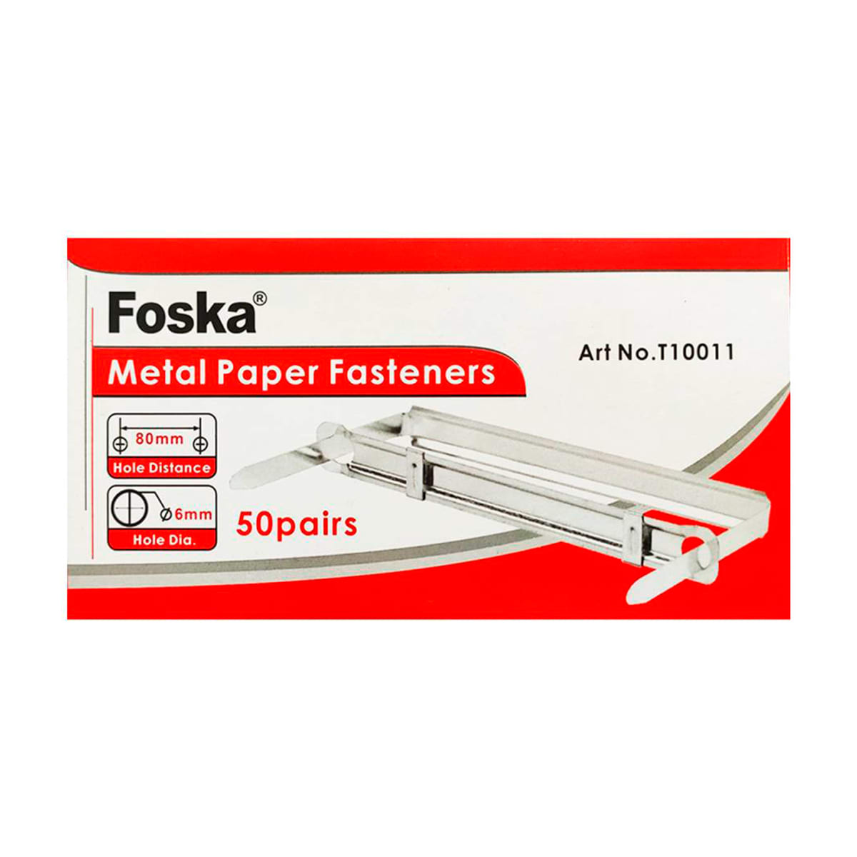 Foska Metal Paper Fasteners -80mm