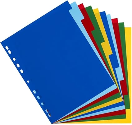 Index Divider Plastic A4 -Number