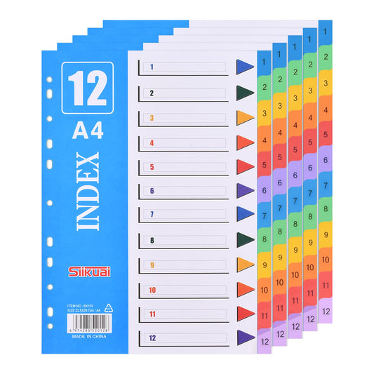 Colored Folder Index Dividers For Folder A4