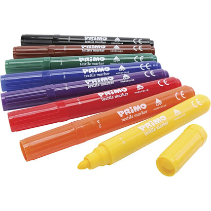 Primo Textile fibre-tip pens 8 fibre pens