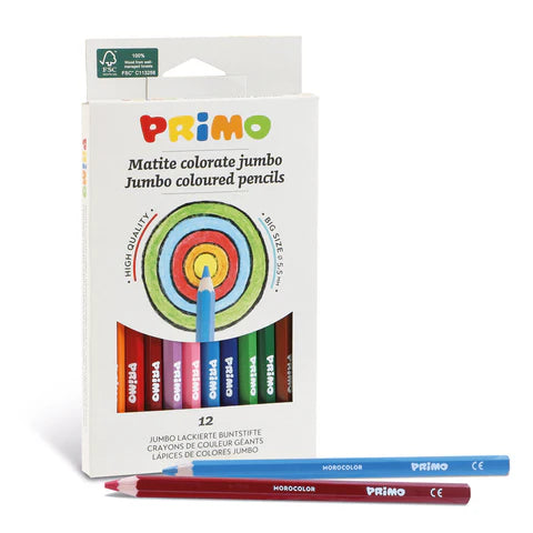 Primo Jumbo Coloured pencils 12 hexagonal