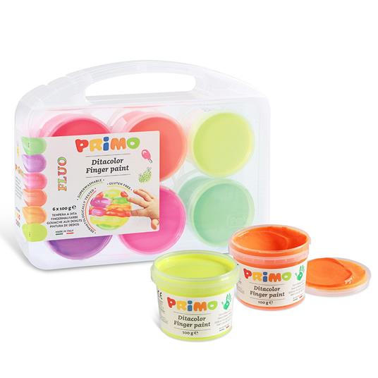 Primo Finger paint Fluo special colours 6 colours