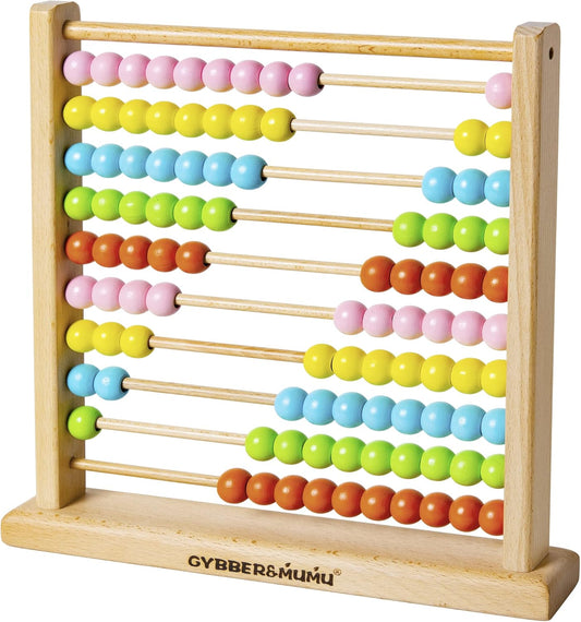 Colorful Wooden Abacus Math Learning Toy for Toddlers