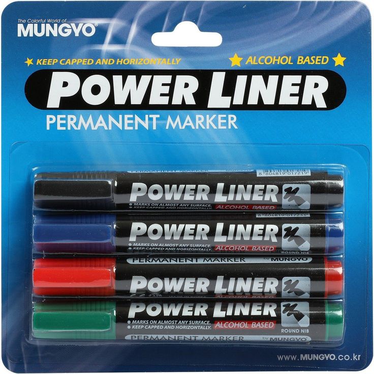 Mungyo Power Liner Permanent Marker-set of 4