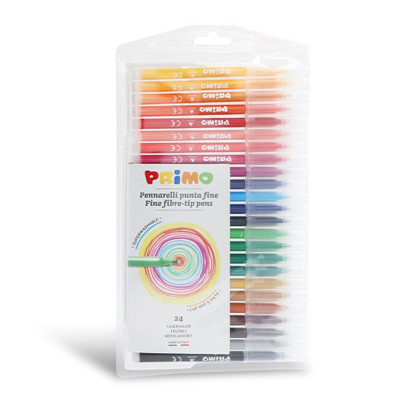 Primo Fine tip fibre-tip pens 24 colors