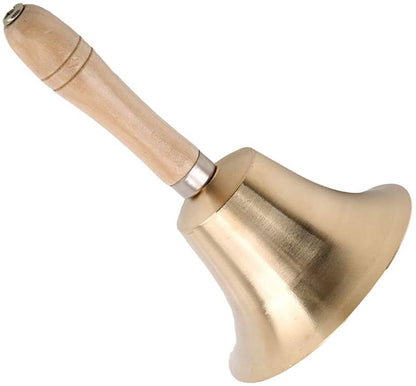 Gold Metal Hand Bell Wood Handle