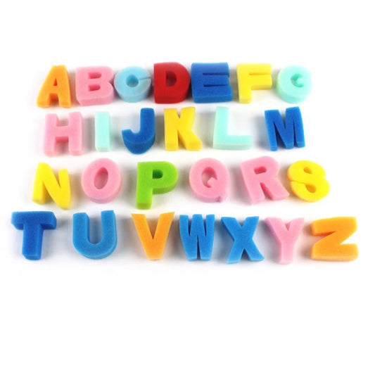 English Alphabet Letters Sponge Kids  Painting Crafts Education Toy- Set of 23