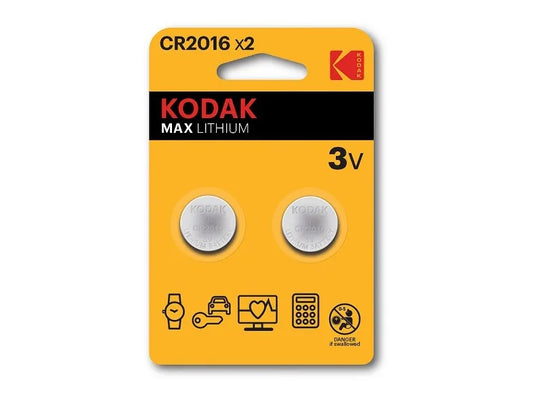 Kodak Max Lithium Cr2016 Battery 3V-set of 2