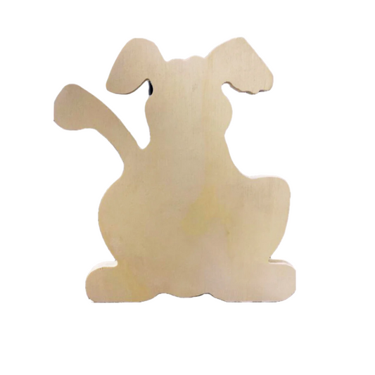 DIY Paintable Wooden Dog Shape