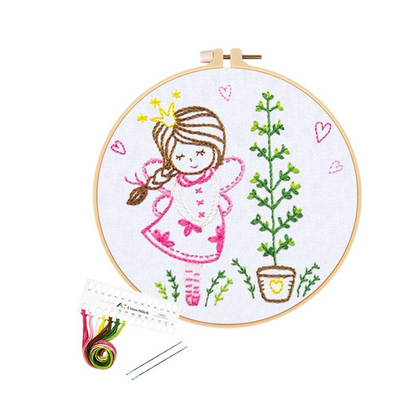 Hand Embroidery Hoop Cute Mermaid