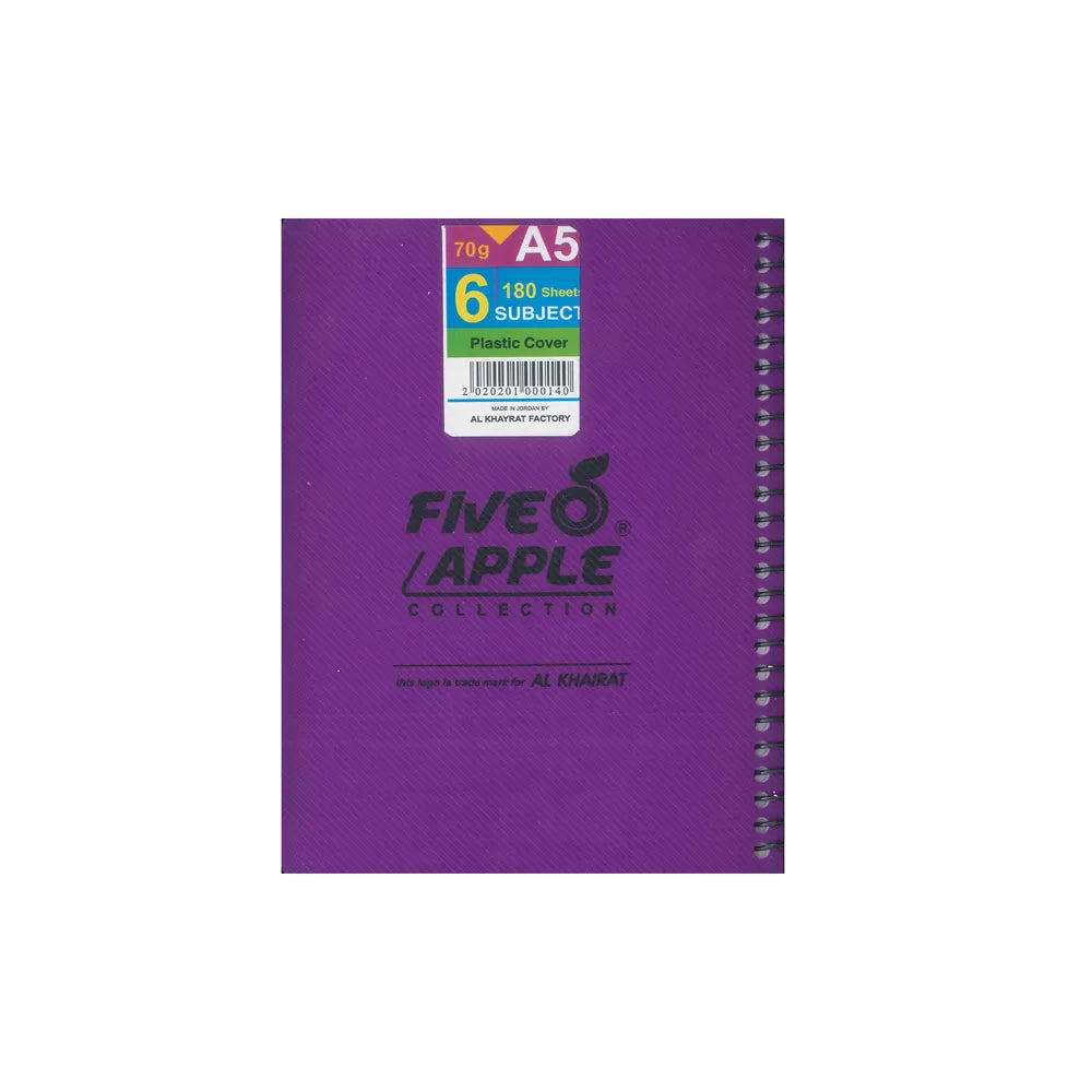 Five Apple Notebook A5 Size