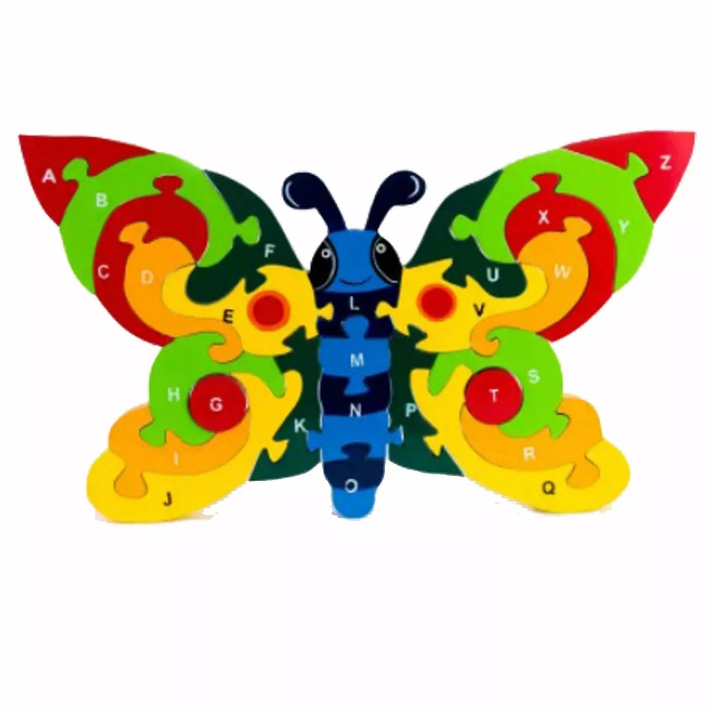 Wooden Butterfly  Puzzle toy with Alphabets and Numbers (26 Pieces)