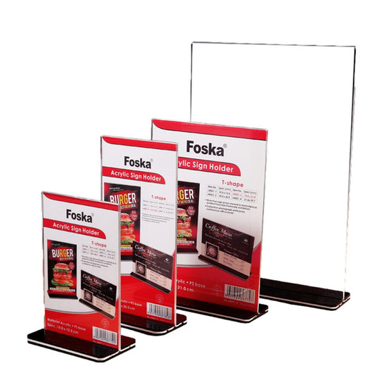 Foska Acrylic Sign Holder T-Shape