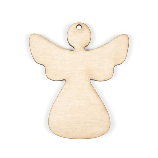 DIY Paintable Wooden angel pendant